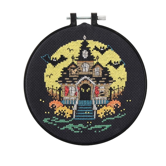 6" Haunted House Halloween Counted Cross Stitch Kit by Loops & Threads®